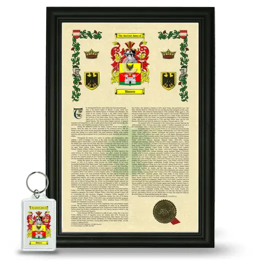 Bianco Framed Armorial History and Keychain - Black