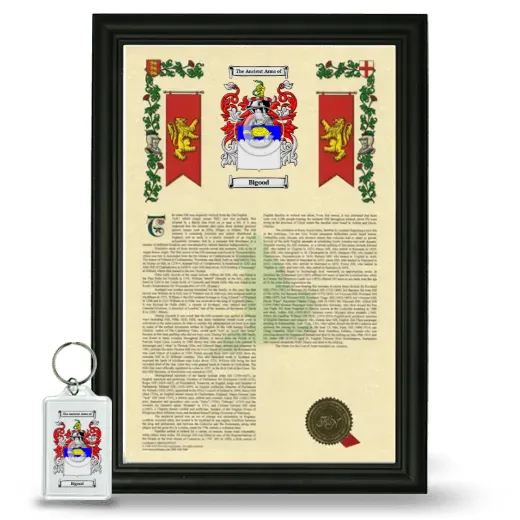 Bigood Framed Armorial History and Keychain - Black