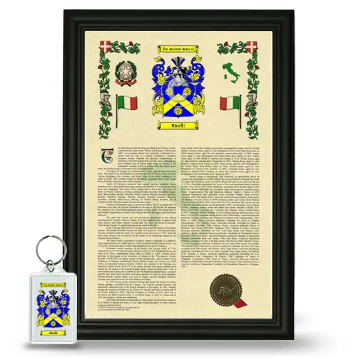 Binelli Framed Armorial History and Keychain - Black