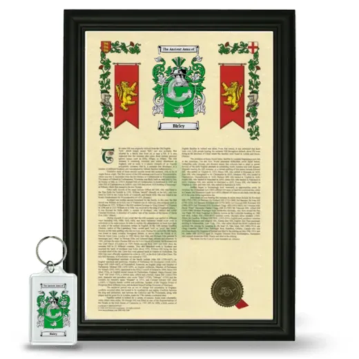 Birley Framed Armorial History and Keychain - Black