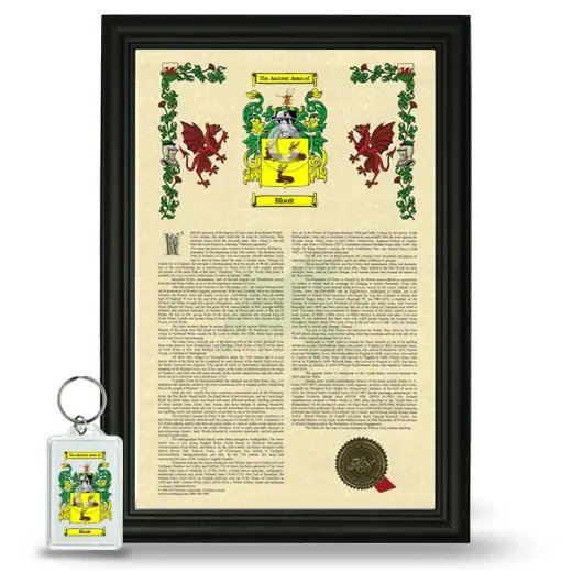 Blooit Framed Armorial History and Keychain - Black