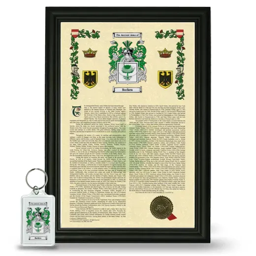 Bocken Framed Armorial History and Keychain - Black