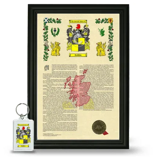 Bodden Framed Armorial History and Keychain - Black