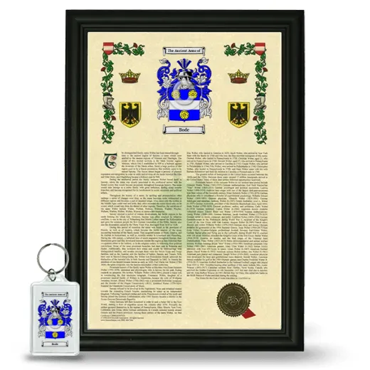 Bode Framed Armorial History and Keychain - Black