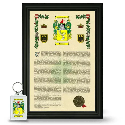 Boehner Framed Armorial History and Keychain - Black