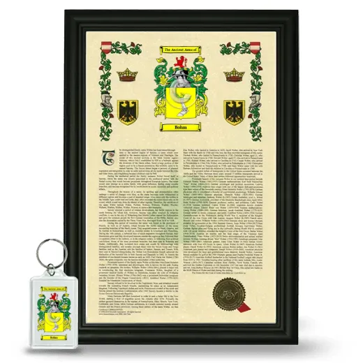 Bohm Framed Armorial History and Keychain - Black