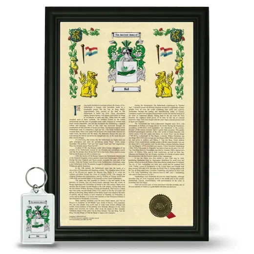 Bol Framed Armorial History and Keychain - Black