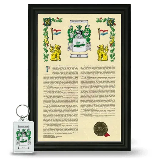 Bols Framed Armorial History and Keychain - Black