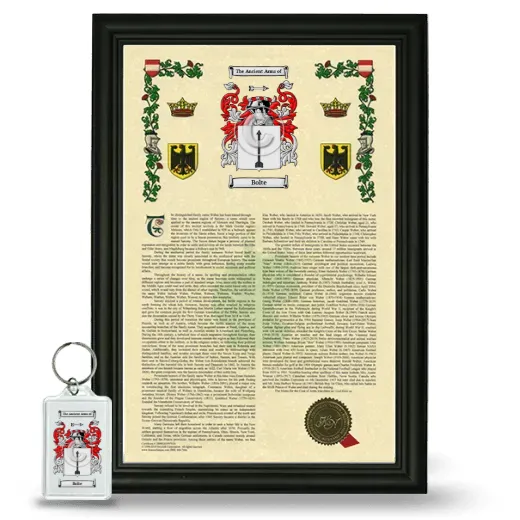 Bolte Framed Armorial History and Keychain - Black