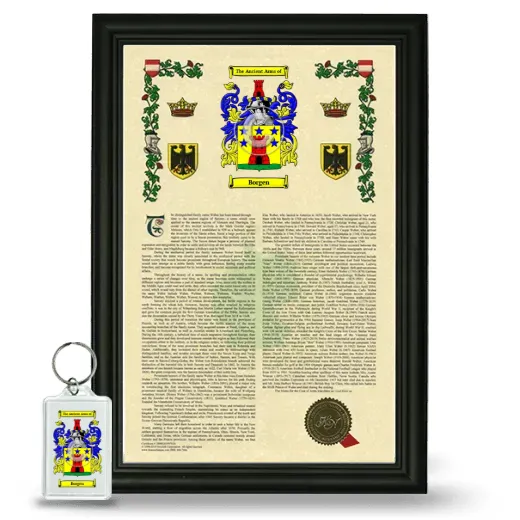 Borgen Framed Armorial History and Keychain - Black