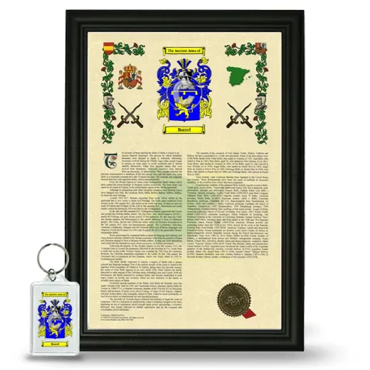 Borrel Framed Armorial History and Keychain - Black