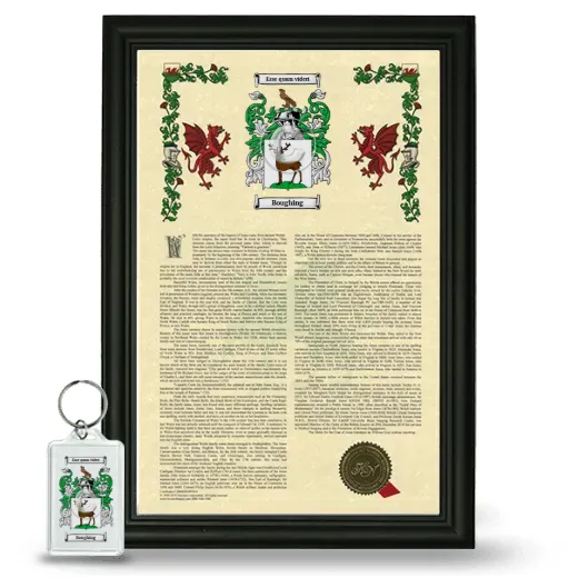 Boughing Framed Armorial History and Keychain - Black