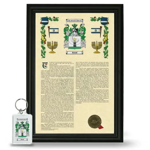 Brand Framed Armorial History and Keychain - Black