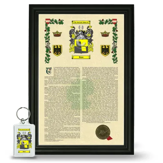 Brau Framed Armorial History and Keychain - Black