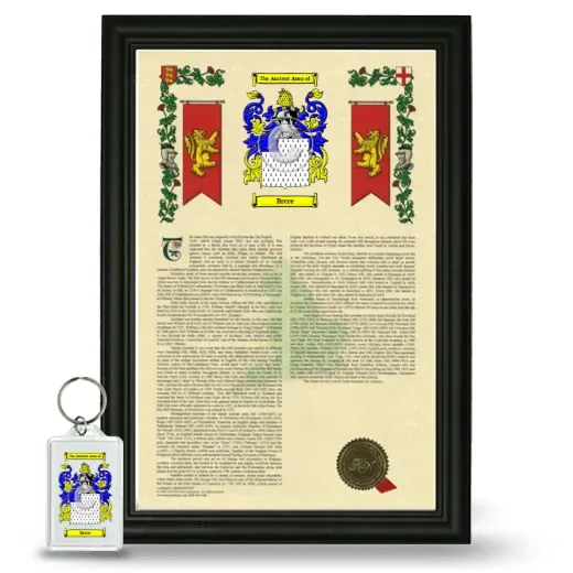 Brere Framed Armorial History and Keychain - Black