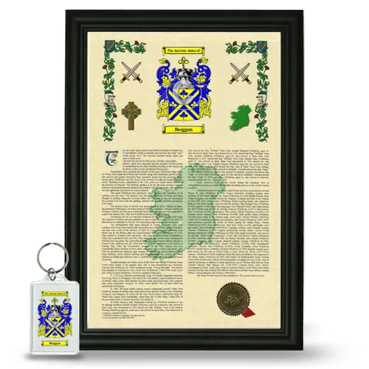 Broggan Framed Armorial History and Keychain - Black