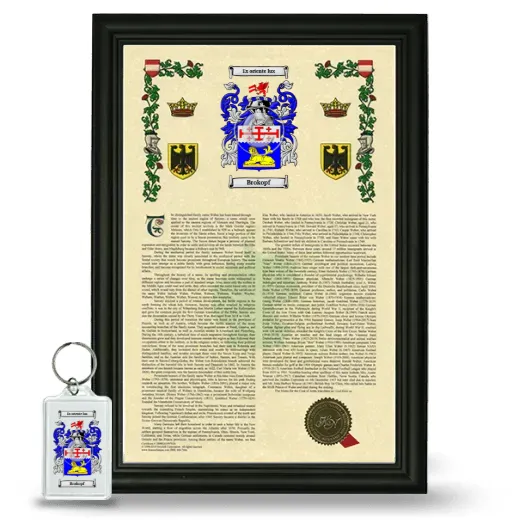 Brokopf Framed Armorial History and Keychain - Black