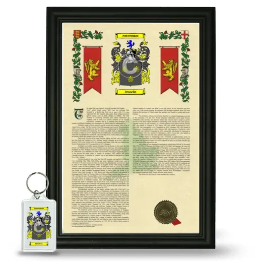 Broocks Framed Armorial History and Keychain - Black