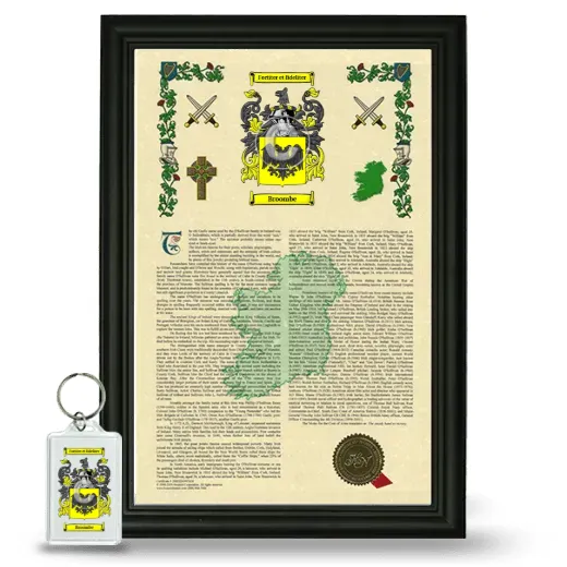 Broombe Framed Armorial History and Keychain - Black