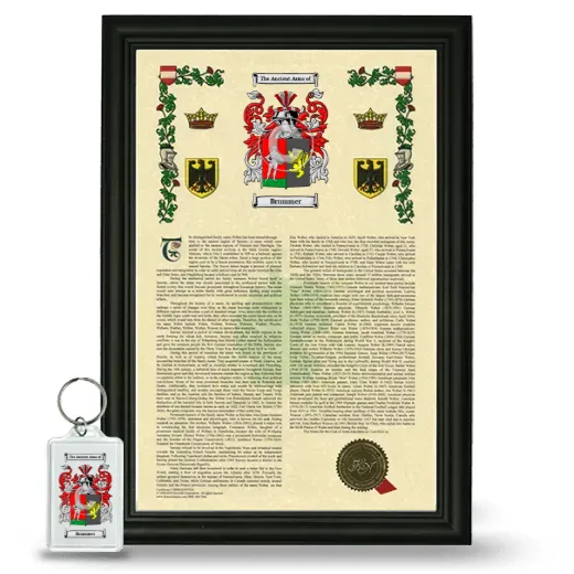 Brummer Framed Armorial History and Keychain - Black
