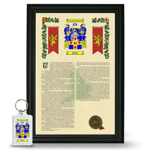 Bryant Framed Armorial History and Keychain - Black