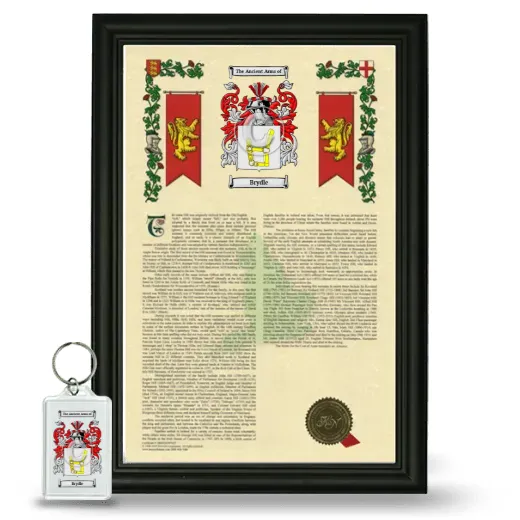 Brydle Framed Armorial History and Keychain - Black