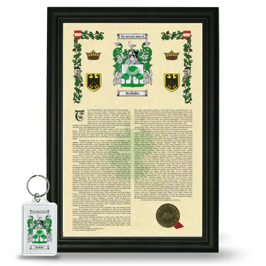 Bucholtz Framed Armorial History and Keychain - Black