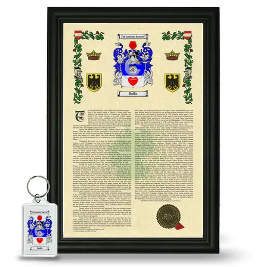 Buffa Framed Armorial History and Keychain - Black