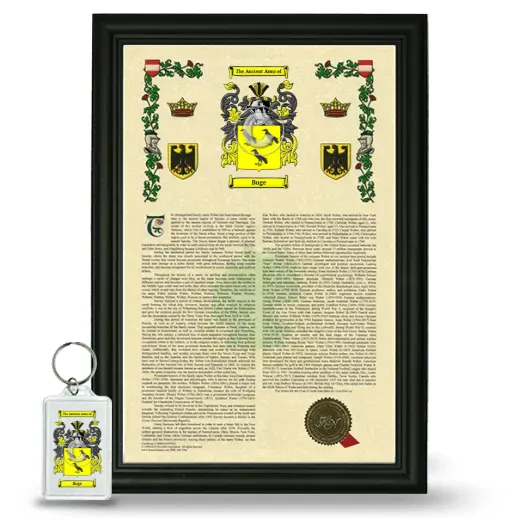Buge Framed Armorial History and Keychain - Black