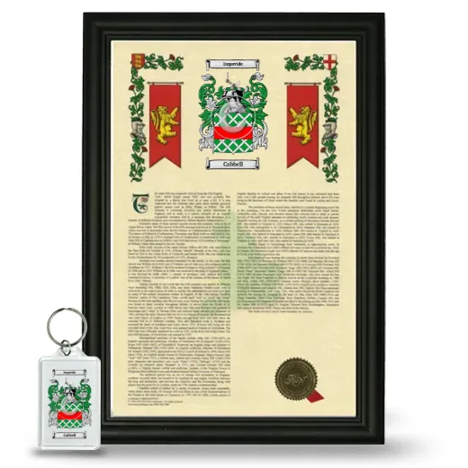 Cabbell Framed Armorial History and Keychain - Black