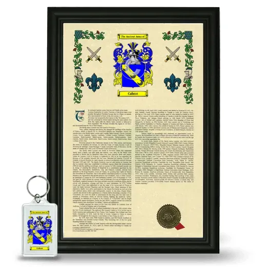 Cabrot Framed Armorial History and Keychain - Black