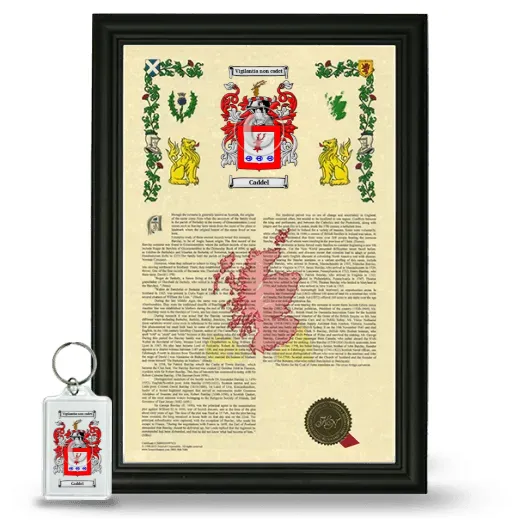 Caddel Framed Armorial History and Keychain - Black
