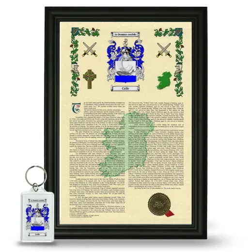 Caile Framed Armorial History and Keychain - Black