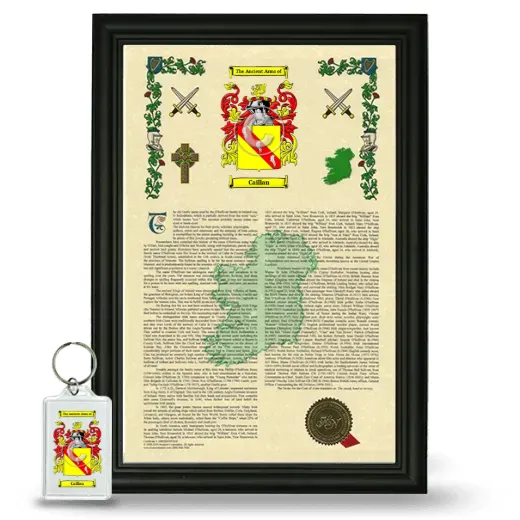 Caillan Framed Armorial History and Keychain - Black