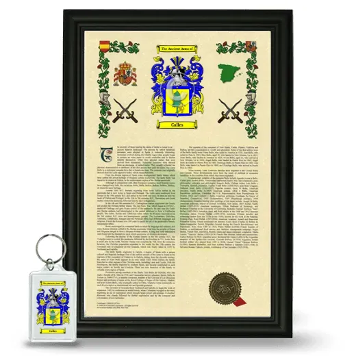 Calles Framed Armorial History and Keychain - Black