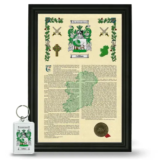 Callihan Framed Armorial History and Keychain - Black