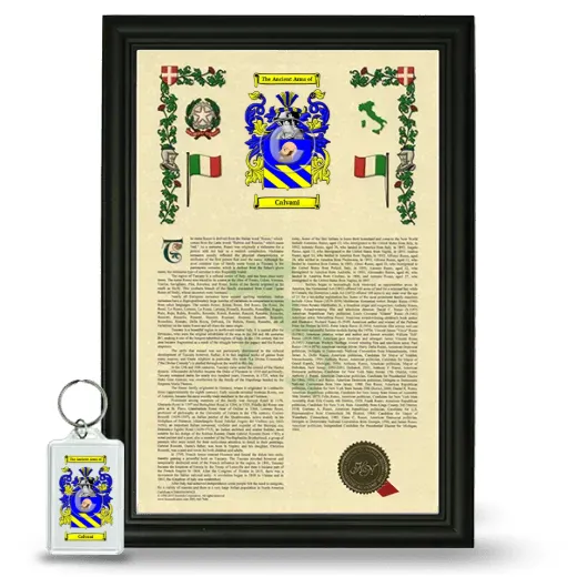 Calvani Framed Armorial History and Keychain - Black
