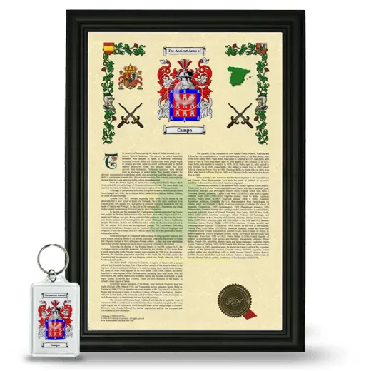 Campa Framed Armorial History and Keychain - Black