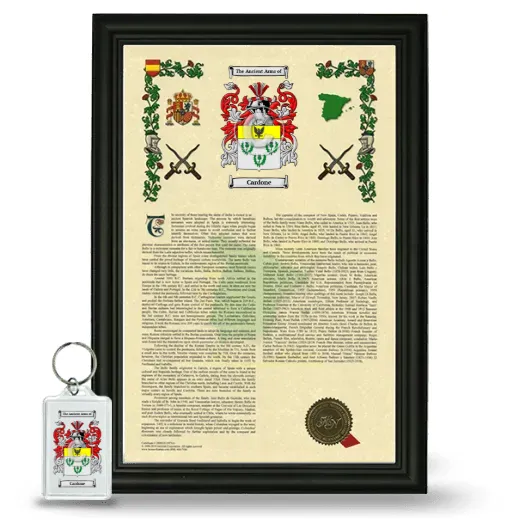 Cardone Framed Armorial History and Keychain - Black