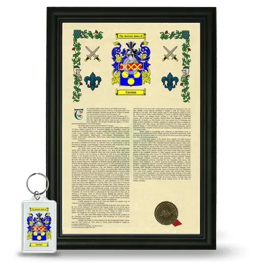 Careau Framed Armorial History and Keychain - Black