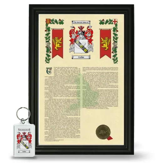 Carlos Framed Armorial History and Keychain - Black