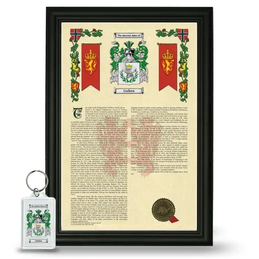 Carlsen Framed Armorial History and Keychain - Black