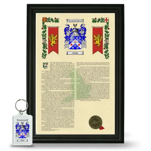 Carras Framed Armorial History and Keychain - Black