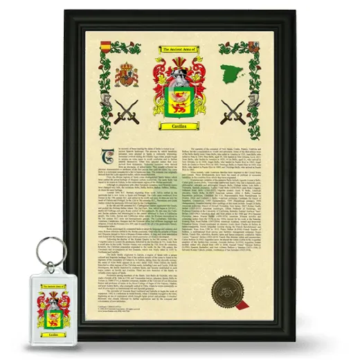 Casilas Framed Armorial History and Keychain - Black