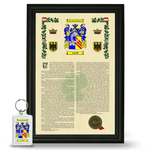 Cassell Framed Armorial History and Keychain - Black