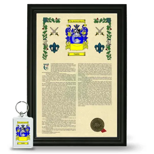 Castin Framed Armorial History and Keychain - Black