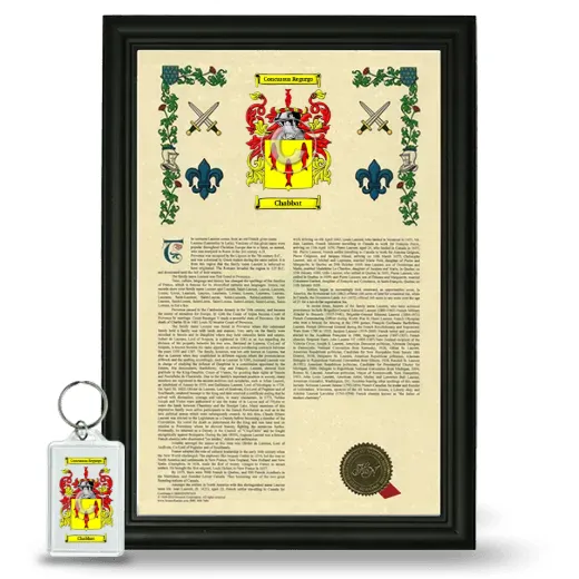Chabbat Framed Armorial History and Keychain - Black