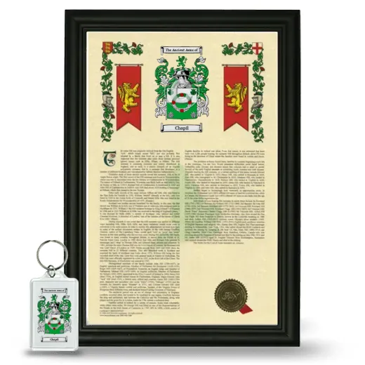 Chapil Framed Armorial History and Keychain - Black