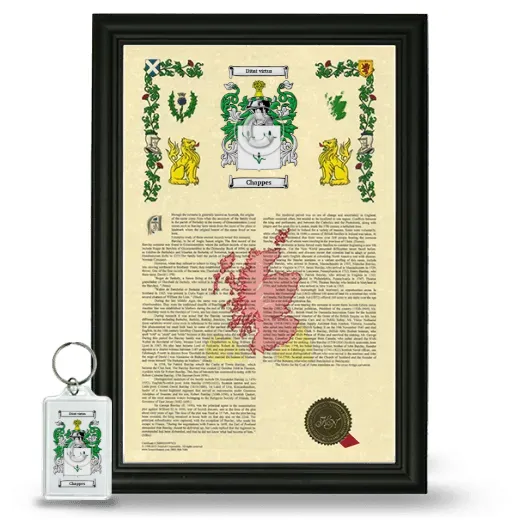 Chappes Framed Armorial History and Keychain - Black