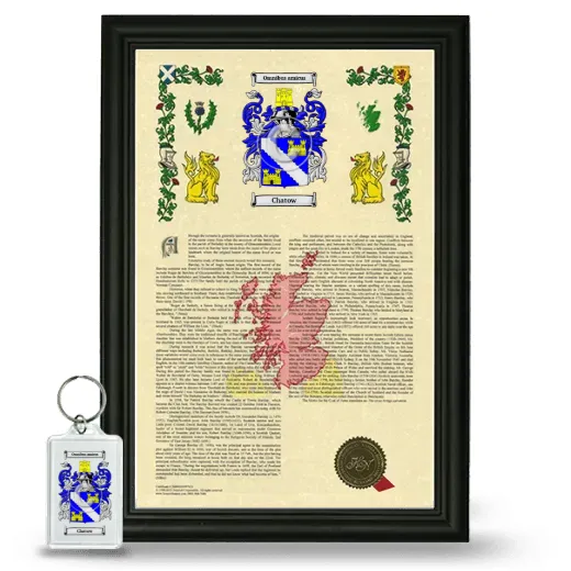Chatow Framed Armorial History and Keychain - Black